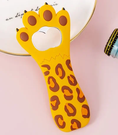 Yellow-Leopard-Print-Cat-Claw-Bottle-Opener